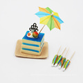 Colorful Paper Umbrellas Bamboo Toothpicks Cocktail Parasol Sticks For Party